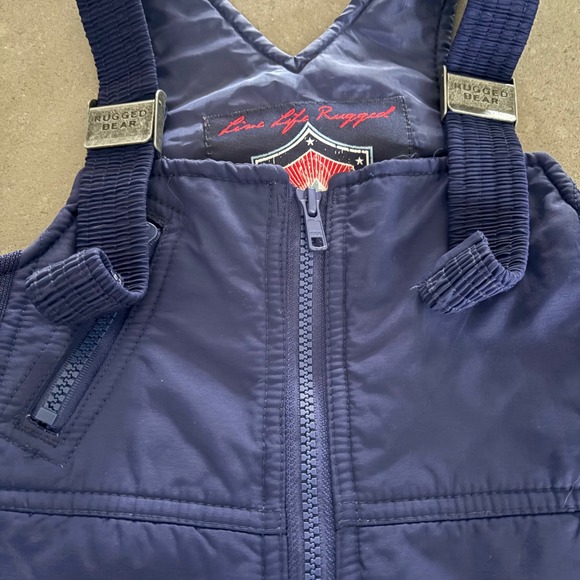 Rugged Bear Snow Bibs Overalls Size 2 Kids Blue Winter Padded Ski‎ Pants - Picture 2 of 7